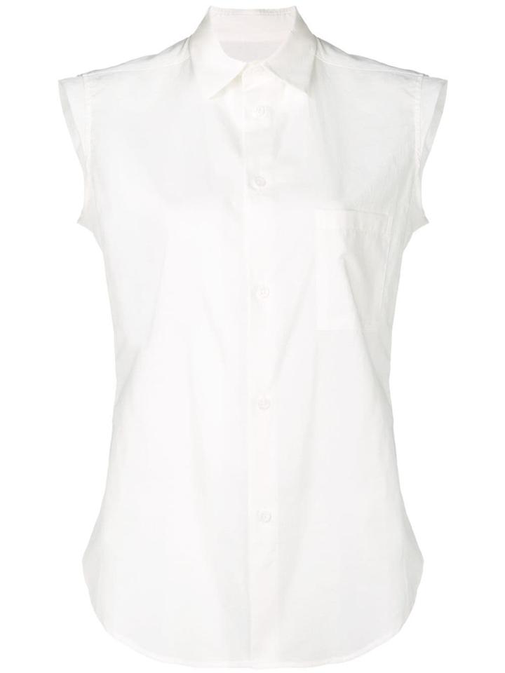 Y's Plain Sleeveless Shirt - White