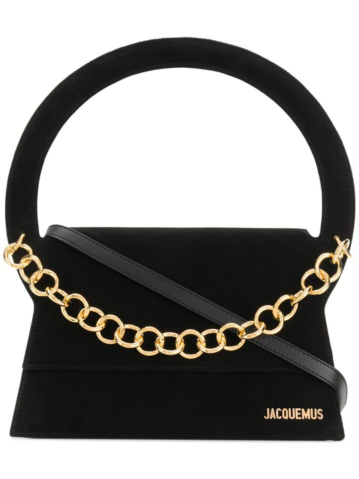 Jacquemus Rounded Handle Clutch - Black