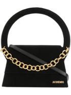 Jacquemus Rounded Handle Clutch - Black