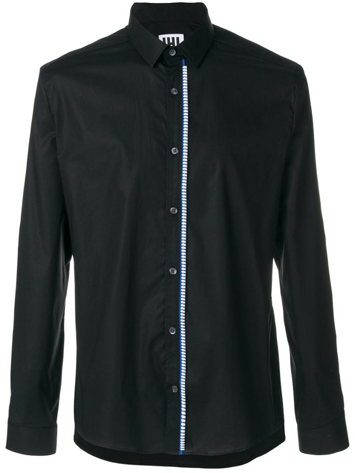 Les Hommes Urban Zip Detail Shirt - Black