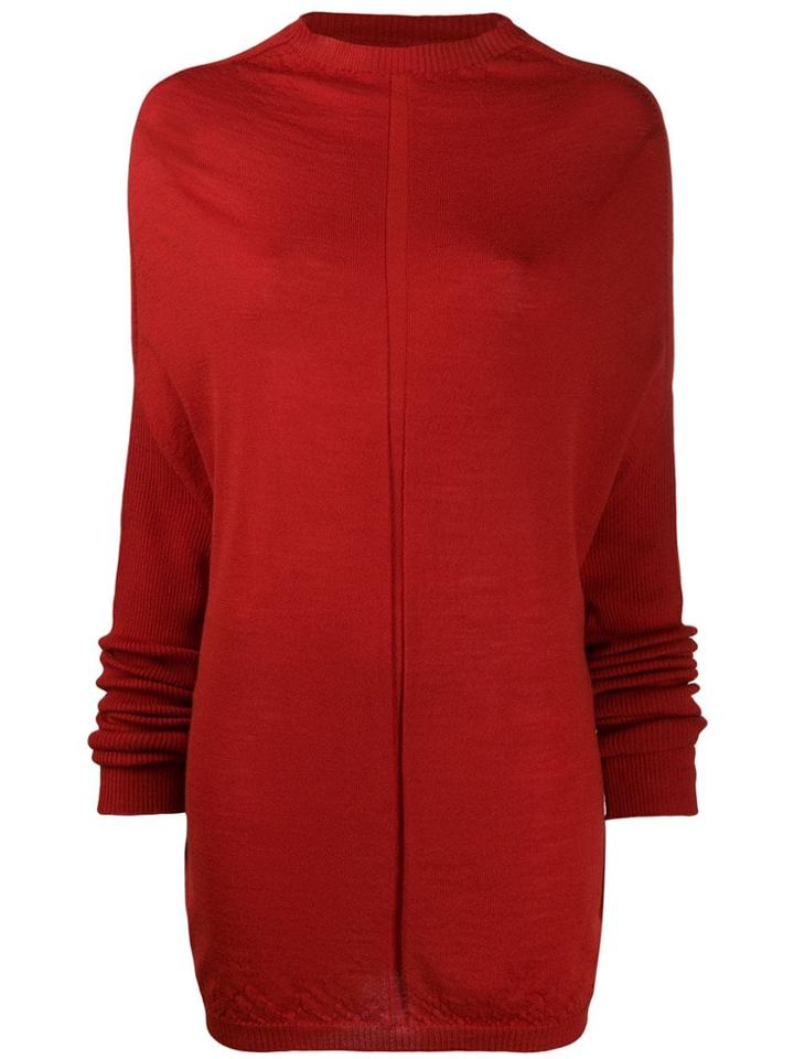 Rick Owens Long Jumper - Red
