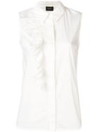 Liu Jo Ruffled Bib Top - White