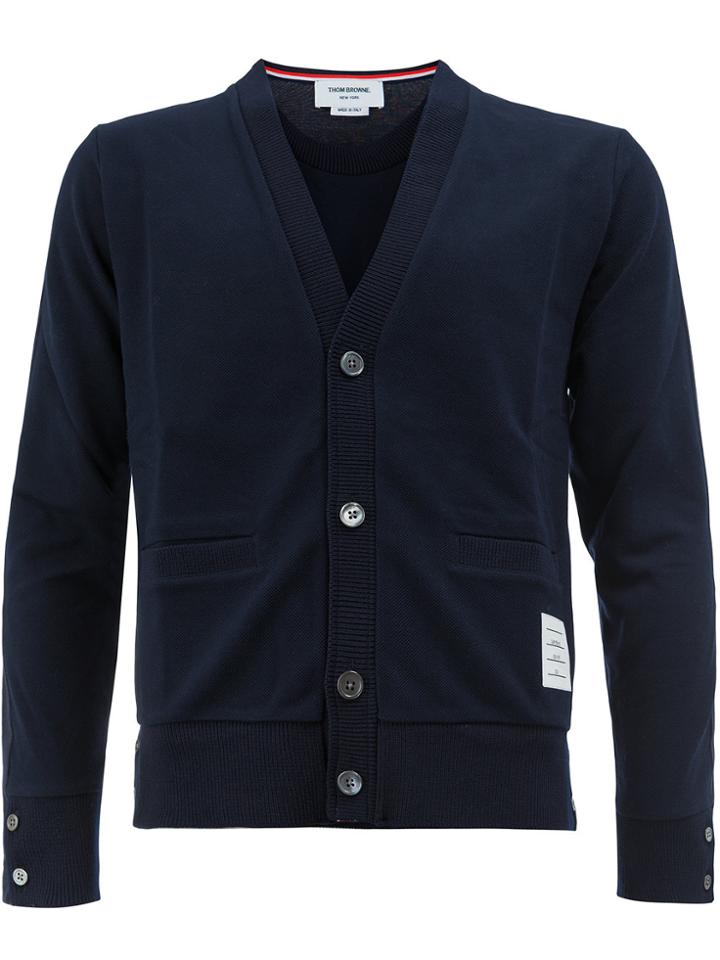Thom Browne Rear Pocket Cardigan - Blue