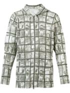 Homme Plissé Issey Miyake - Zipped Pleated Hoodie - Men - Polyester - 4, Grey, Polyester