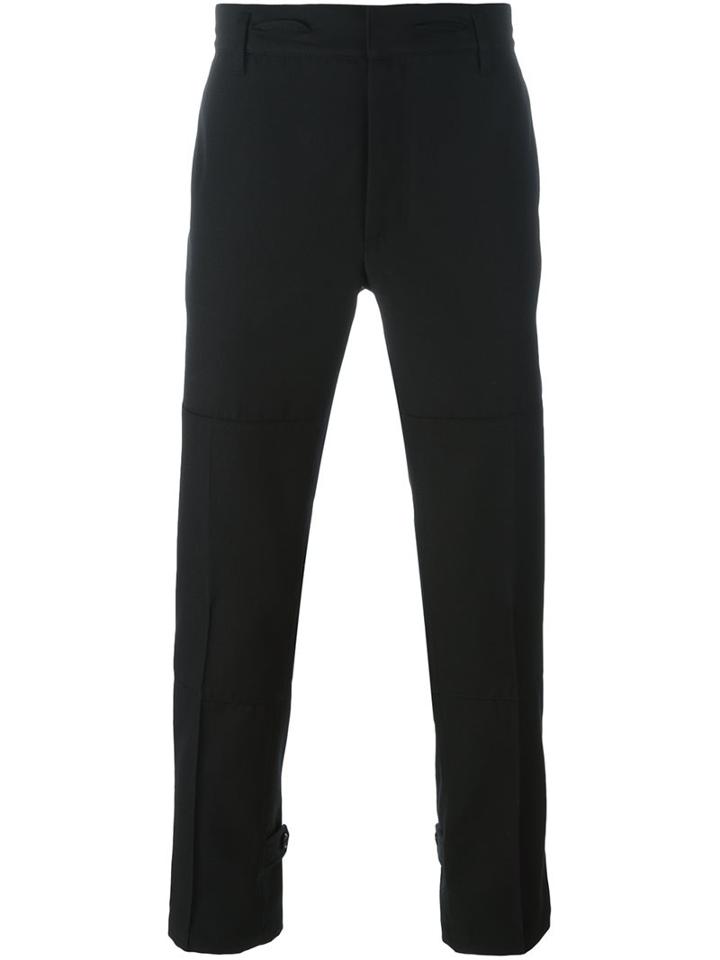 Marc Jacobs Panelled Cropped Trousers, Men's, Size: 50, Black, Polyester/virgin Wool