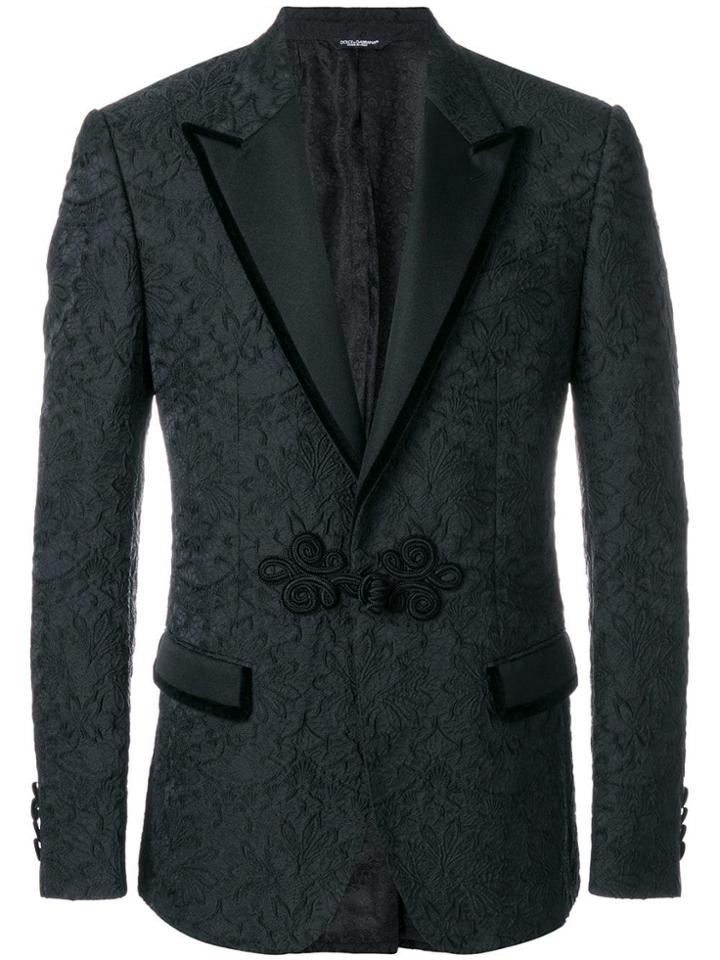 Dolce & Gabbana Brocade Embroidered Blazer - Black