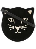 Charlotte Olympia Pussycat Shoulder Bag, Women's, Velvet/viscose/leather