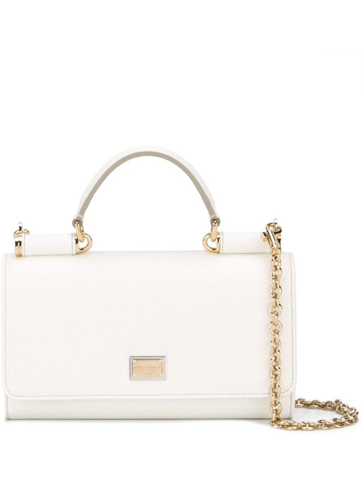 Dolce & Gabbana - Mini 'von' Wallet Crossbody Bag - Women - Calf Leather - One Size, White, Calf Leather