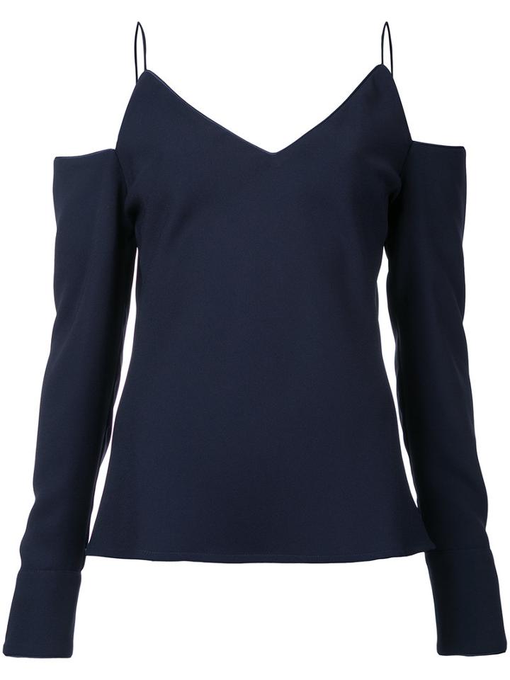 Christopher Esber - Cold-shoulder Blouse - Women - Viscose - 4, Blue, Viscose