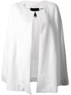 Jay Ahr Mid-length Poncho, Women's, Size: 40, White, Nylon/rayon/angora/wool