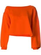 Msgm Cropped Sweatshirt - Yellow & Orange