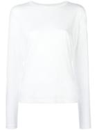 Vince Ribbed Trim Sweatshirt, Women's, Size: Small, White, Cotton