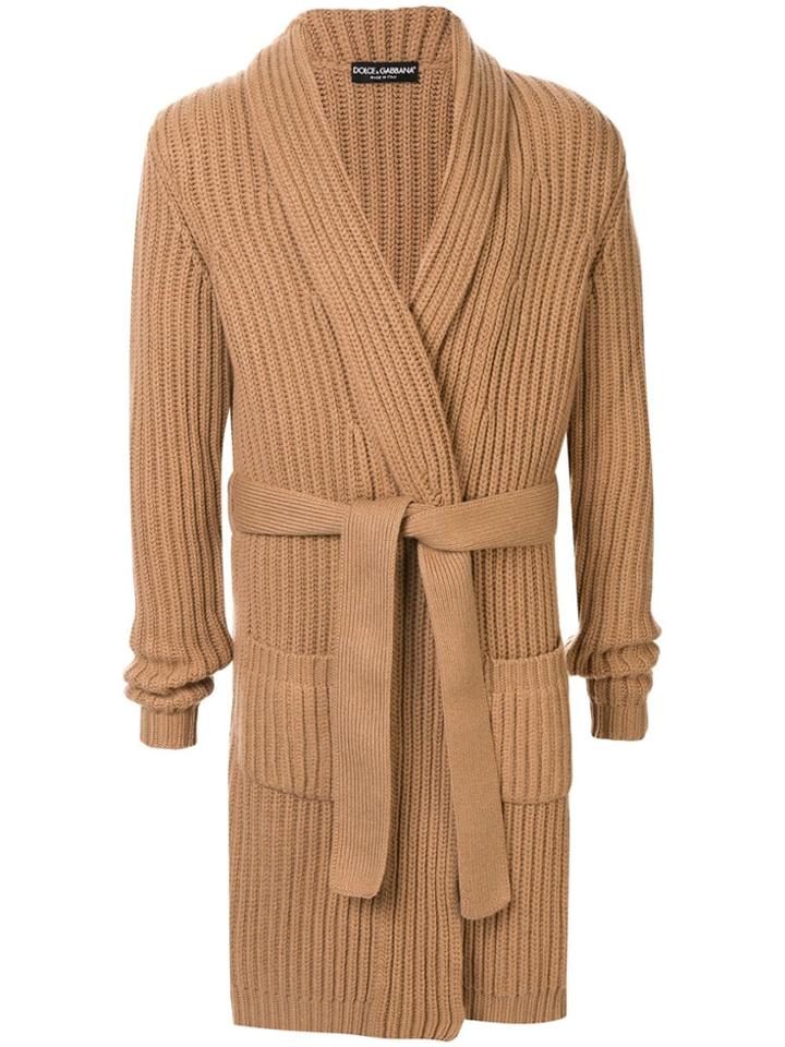 Dolce & Gabbana Cashmere Long-length Cardigan - Brown