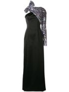 Viktor & Rolf Soir Draped Column Dress - Black