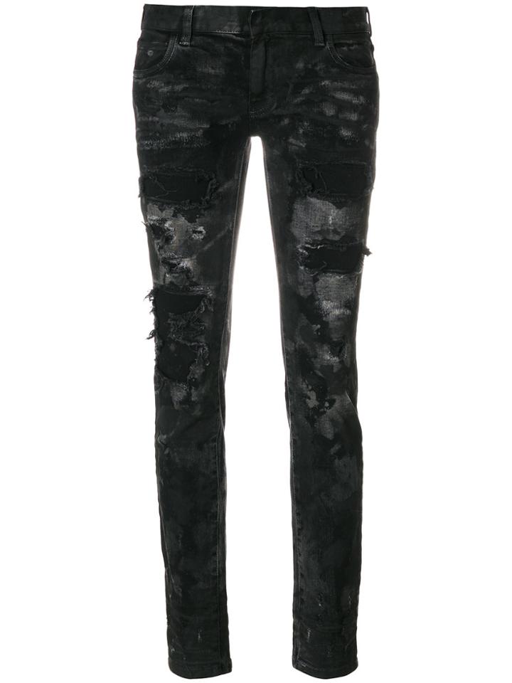 Faith Connexion Distressed Skinny Jeans - Black