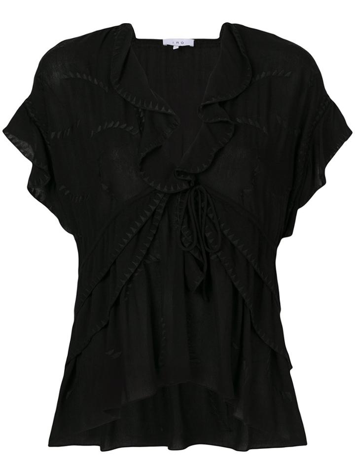 Iro Drawstring Blouse - Black