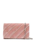 Casadei Diagonal Stud Shoulder Bag - Pink