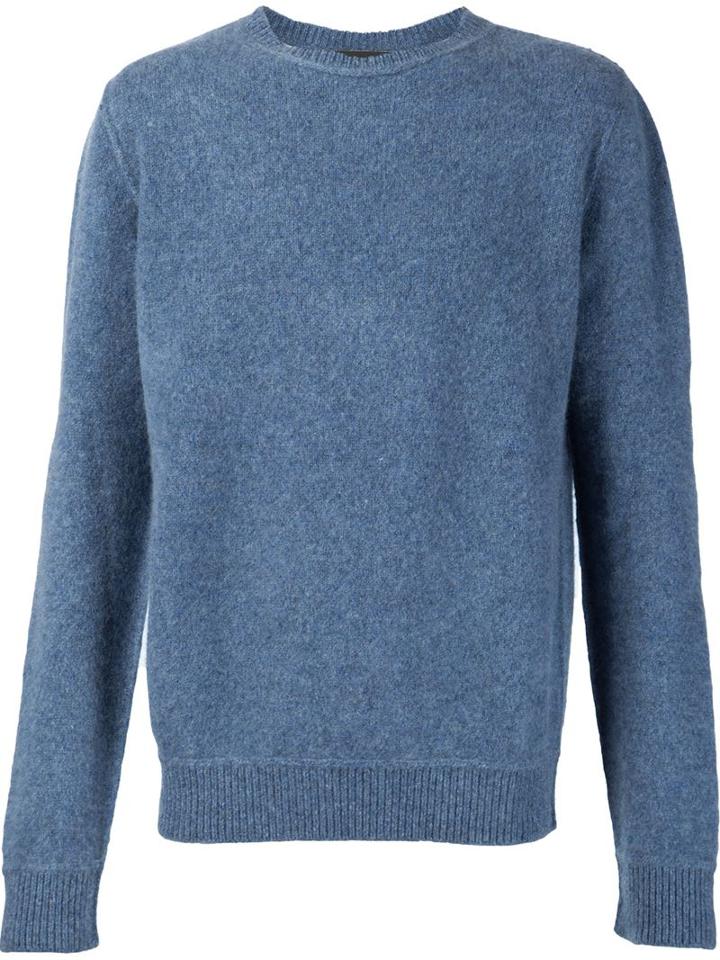 The Elder Statesman Cashmere 'ra Crew' Jumper, Adult Unisex, Size: Small, Blue, Cashmere