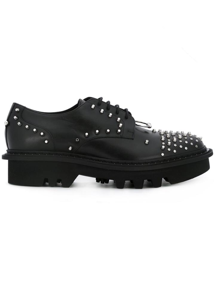 Neil Barrett Piercing Detail Lace-up Shoes - Black