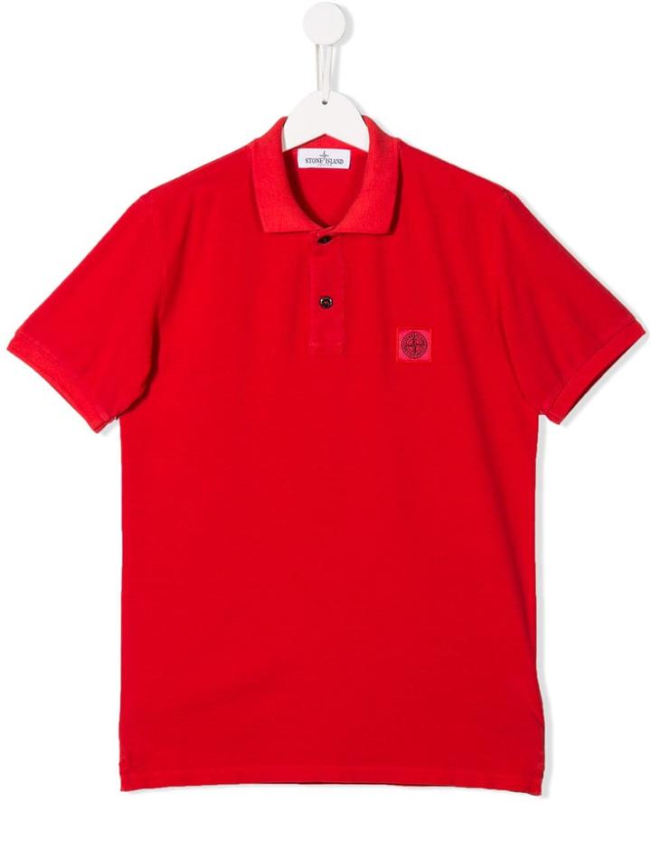 Stone Island Junior Red Polo T-shirt