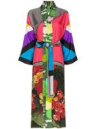 Rianna + Nina Panelled Floral Print Kimono - Multicolour