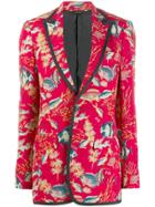 R13 Fish Print Blazer - Red