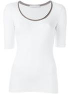 Fabiana Filippi Rib Knit T-shirt, Women's, Size: 48, Cotton/polyester/spandex/elastane/polyimide