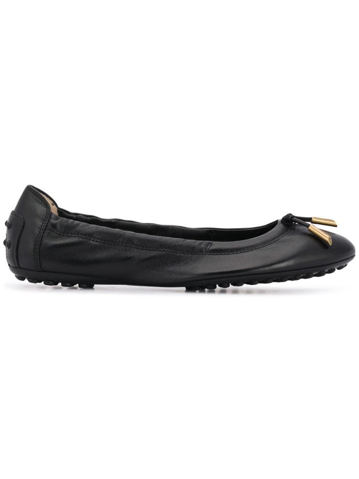 Tod's Knot Detail Ballerina Shoes - Black