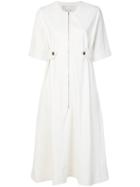 Studio Nicholson Waist Tab A-line Dress - White