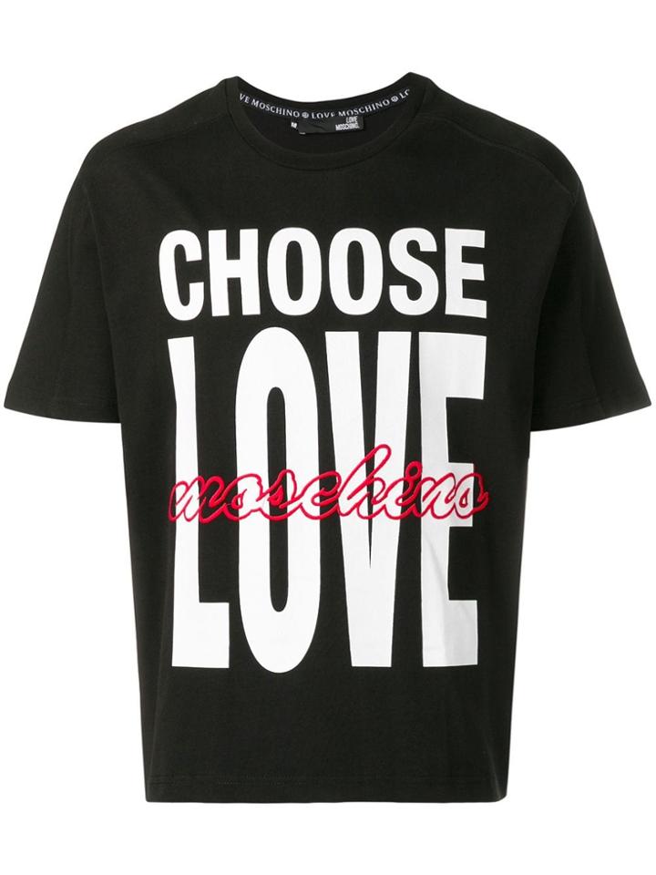Love Moschino Choose Love T-shirt - Black
