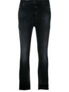 Closed Slim Fit Cropped Jeans, Women's, Size: 29, Black, Cotton/spandex/elastane