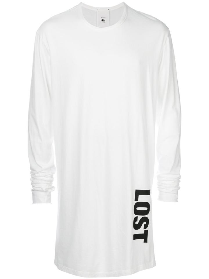 Lost & Found Rooms - 'lost' Print Oversized T-shirt - Men - Cotton - S, White, Cotton