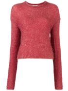 Tibi Crew Neck Jumper, Women's, Size: Xs, Pink/purple, Polyamide