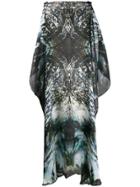 Mona Zandra Abstract Print Kaftan - Black