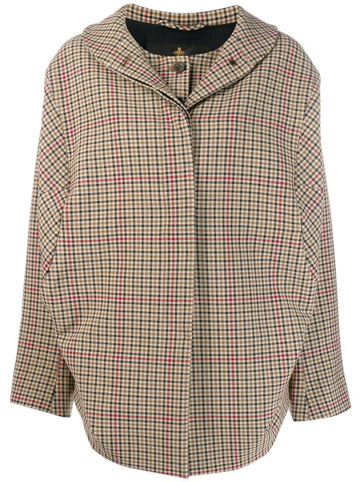 Vivienne Westwood Anglomania Bomber Nymphe Check Jacket - Neutrals