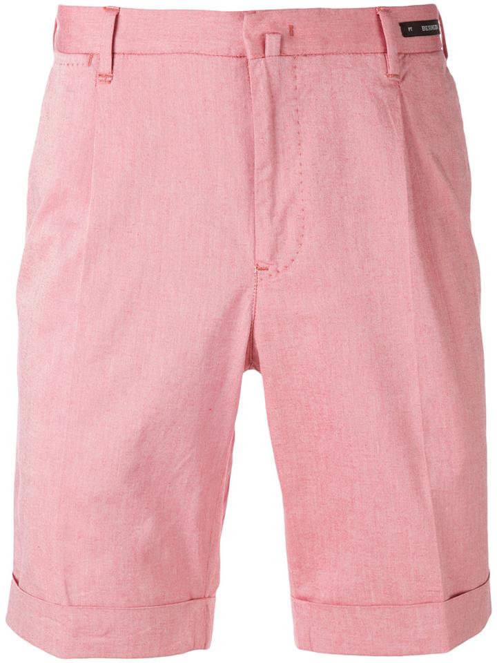 Pt01 - Classic Shorts - Men - Cotton/spandex/elastane - 54, Pink/purple, Cotton/spandex/elastane