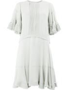 Chloé Short-sleeve Flared Dress - Grey