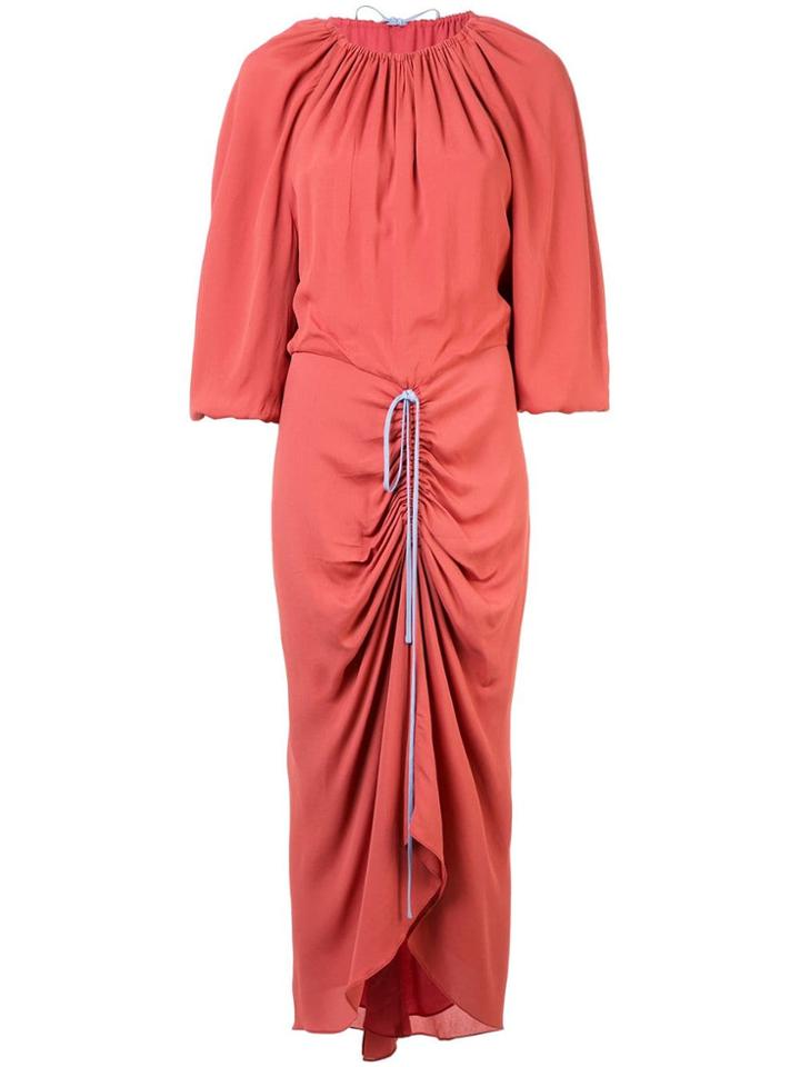 Bianca Spender Madeline Drawstring Dress - Red