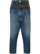 Vivienne Westwood Man Bi-colour Cropped Jeans, Men's, Size: 32, Blue, Cotton