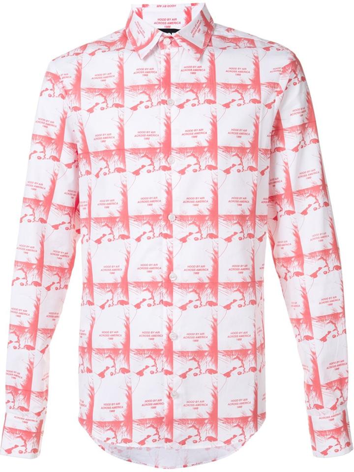 Hood By Air Printed Button Down Shirt - White