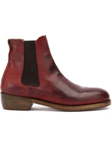 Ajmone Beatles Ankle Boots - Red