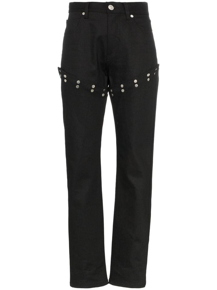1017 Alyx 9sm Straight Leg Popper Detail Jeans - Black
