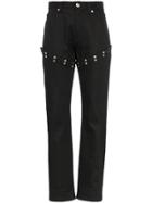 1017 Alyx 9sm Straight Leg Popper Detail Jeans - Black