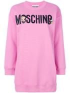 Moschino Betty Boop Sweatshirt Dress - Pink & Purple