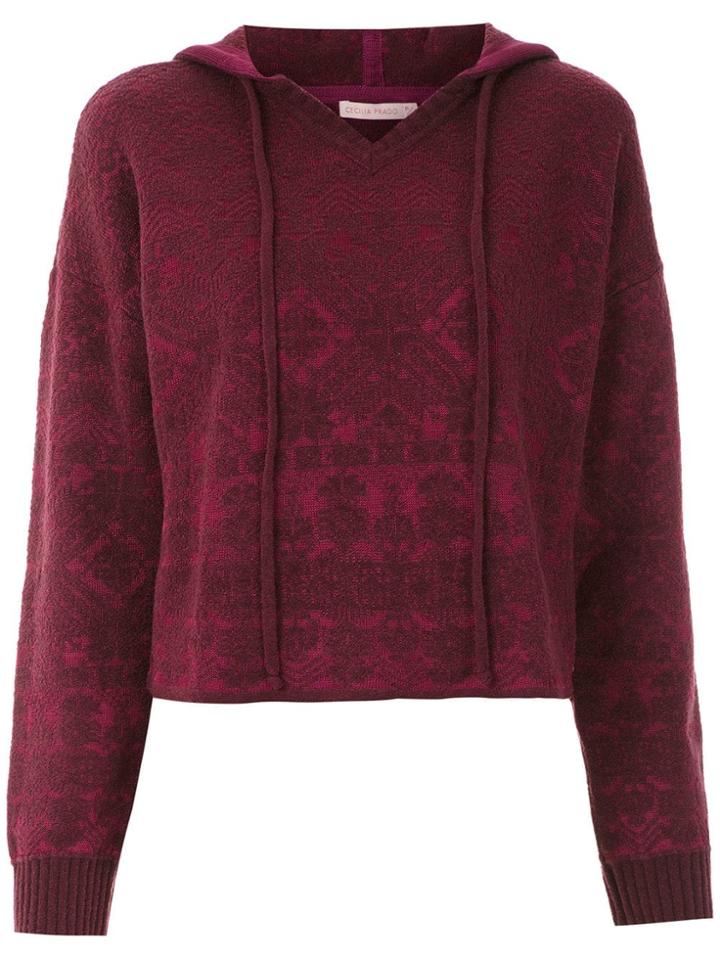 Cecilia Prado Erica Cropped Hoodie - Purple