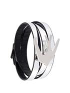 Mcq Alexander Mcqueen Swallow Triple Wrap Bracelet, Women's, Metallic, Polyurethane/brass