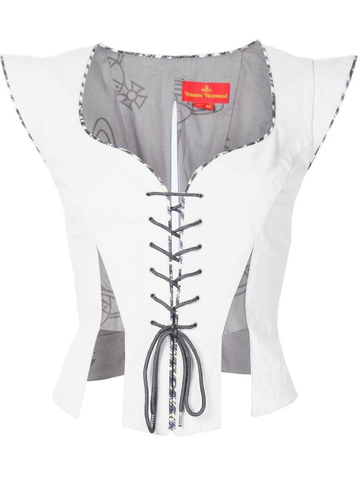 Vivienne Westwood Red Label Lace Up Corset Tank Top