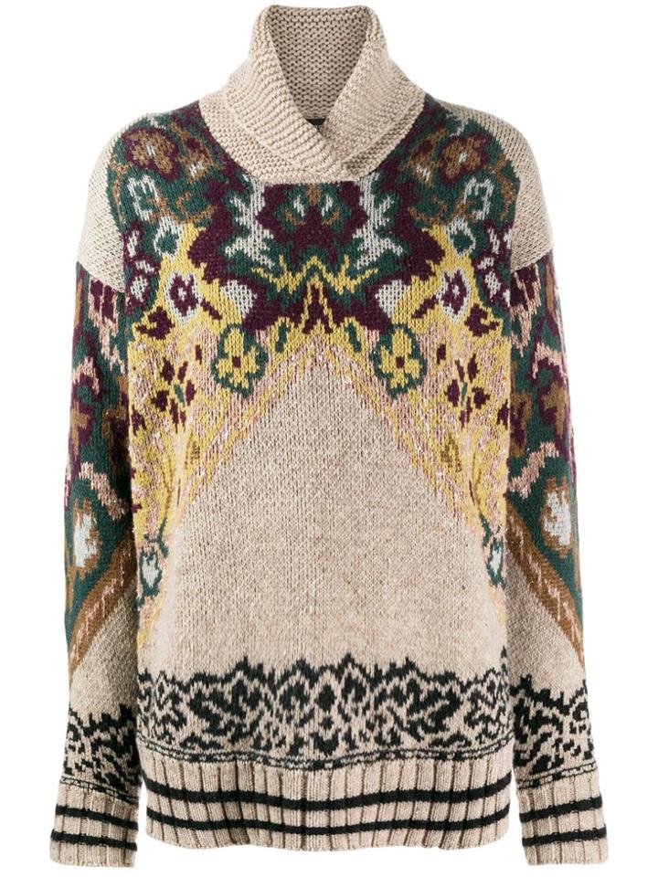Etro Paisley Intarsia Jumper - Neutrals