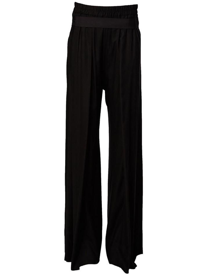 Ann Demeulemeester Front Slit Palazzo Trousers, Women's, Size: 36, Black, Viscose