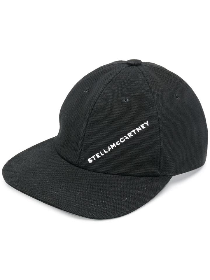 Stella Mccartney Embroidered Logo Cap - Black
